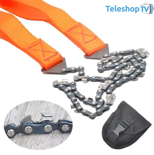 Mini Fierastrau de Buzunar tip Lant din Otel pentru Camping sau Drumetii, 103cm
