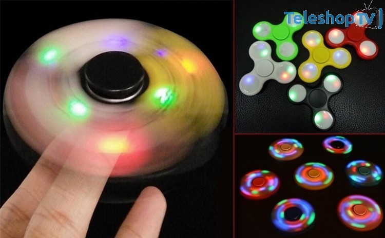Jucarie antistres cu lumini Fidget Spinner