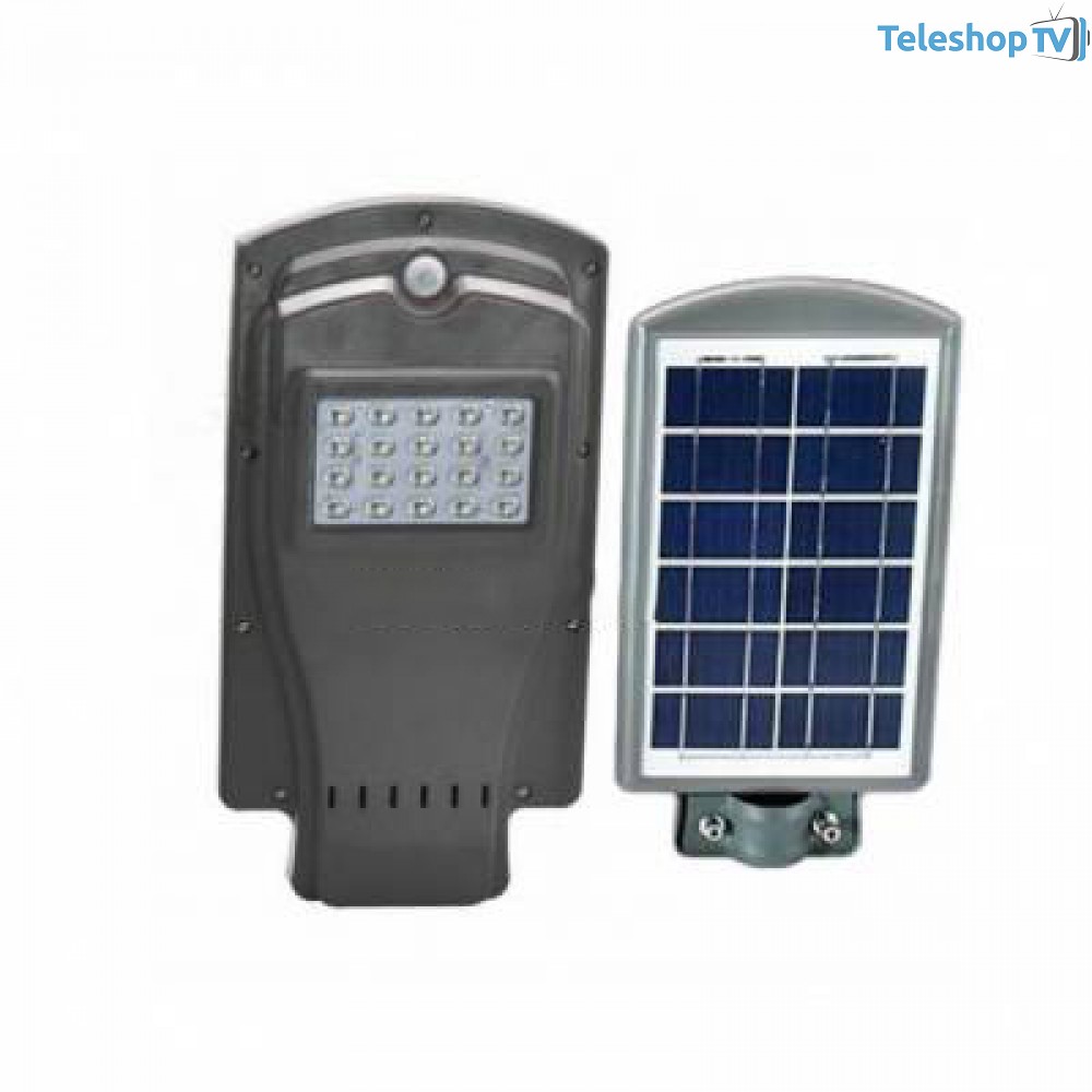 Proiector Stradal, 20 W, Panou Solar, Senzor De Lumina