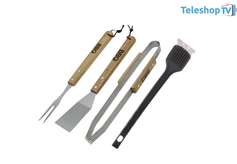 Set 4 ustensile gratar