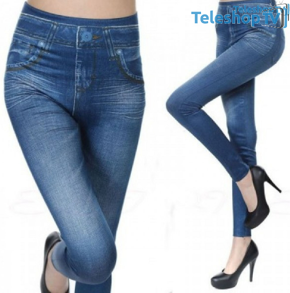 Set 2 colanti tip jeans imblaniti