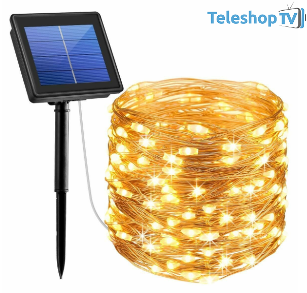 INSTALATIE SOLARA PENTRU CASA SAU GRADINA, 120 LED-URI, 26 METRI