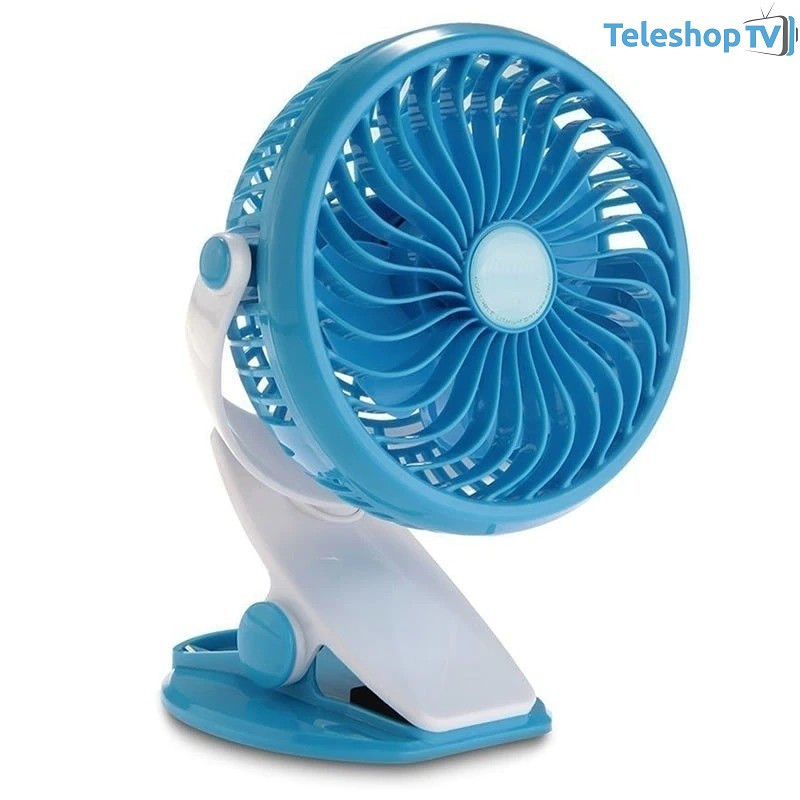Ventilator mini, clema pentru prindere, acumulator inclus