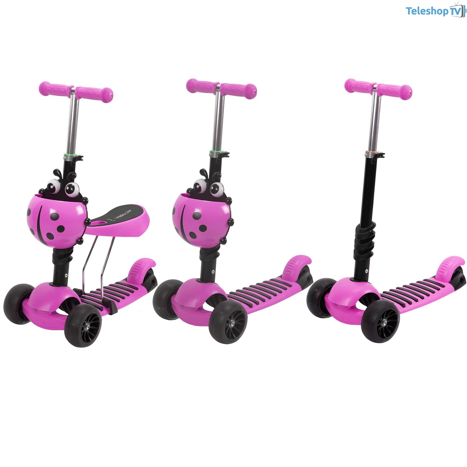 Trotineta Action One Smart Kid 3 IN 1 cu roti luminoase