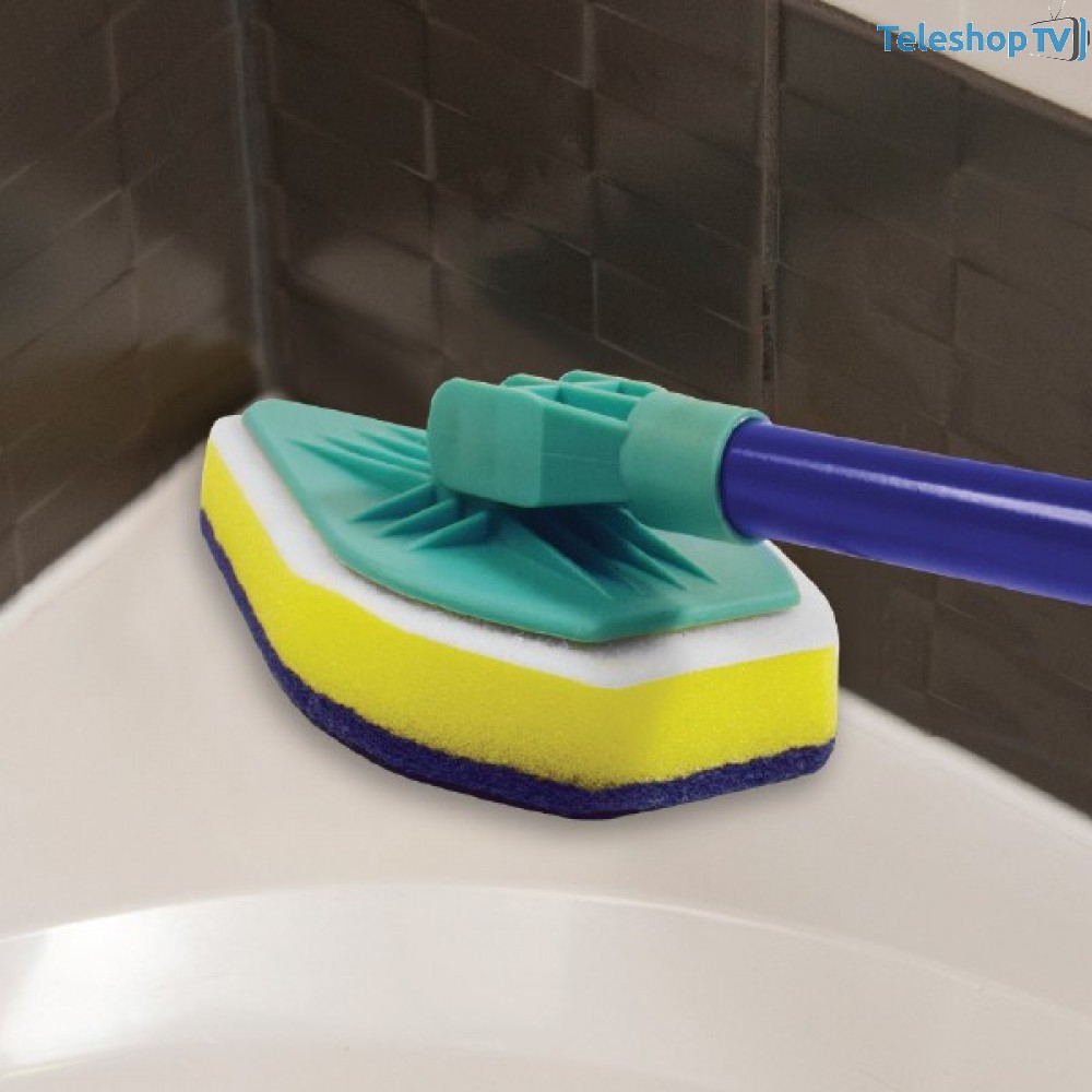 Perie cu maner telescopic, 3 accesorii, Clean Reach