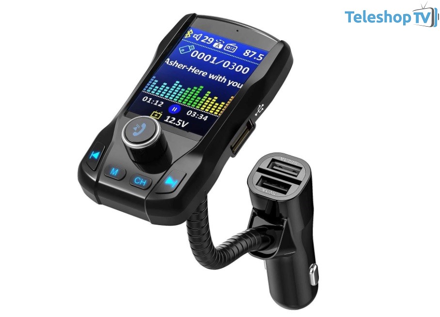 Modulator FM Transmitator Functie Bluetooth, Display 1.8, 3xUSB, HandsFree