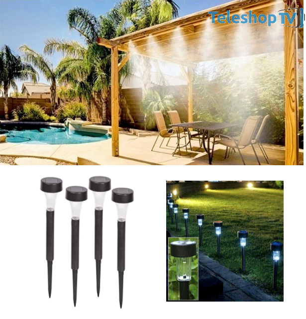 KIT RACIRE TERASA LUNGIME 20 M, GRADINA SAU BALCON + Set 4 lampi solare de gradina