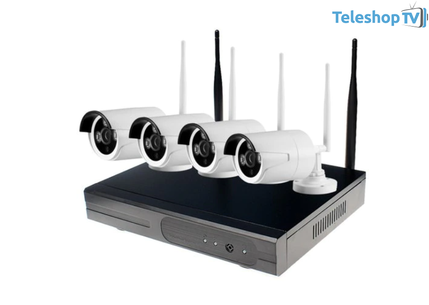Kit supraveghere Smart Gadget, Kit Nvr + 4 Camere Wireless, IP, HD, WiFi
