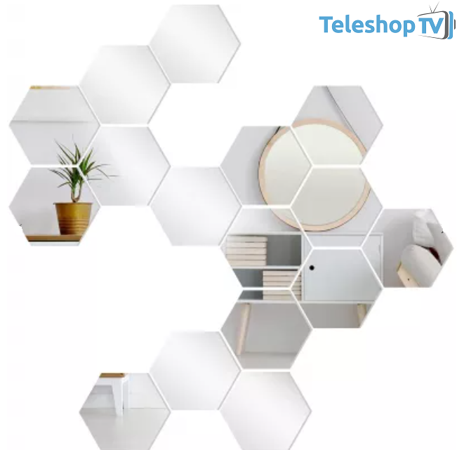 Set 10 Oglinzi Design Hexagon - Oglinzi Decorative