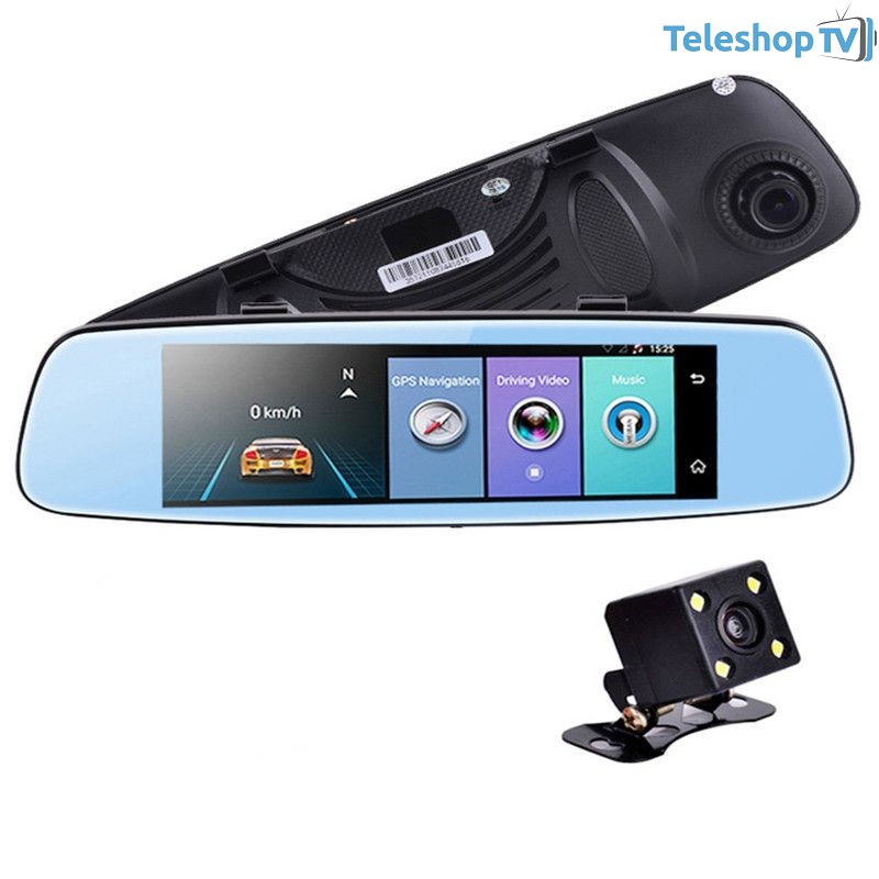 Oglinda retrovizoare Touchscreen cu 2 camere video fataspata, full HD