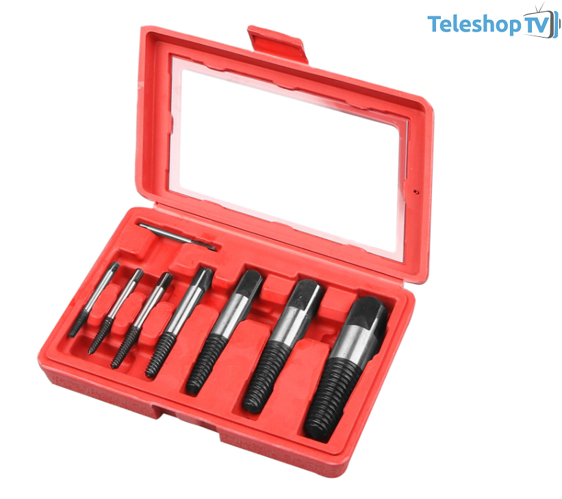 Set extractor pentru suruburi rupte 8 piese
