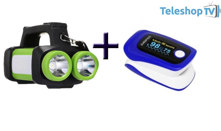 Pachet Promotional!!! Lanterna LED COB 2 in 1 + Pulsoximetru RedLine FS20C