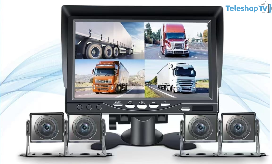 SET MONITOR AUTO 2 / 4 CAMERE METALICE PENTRU TIRURI, AUTOCARE, CAMIOANE