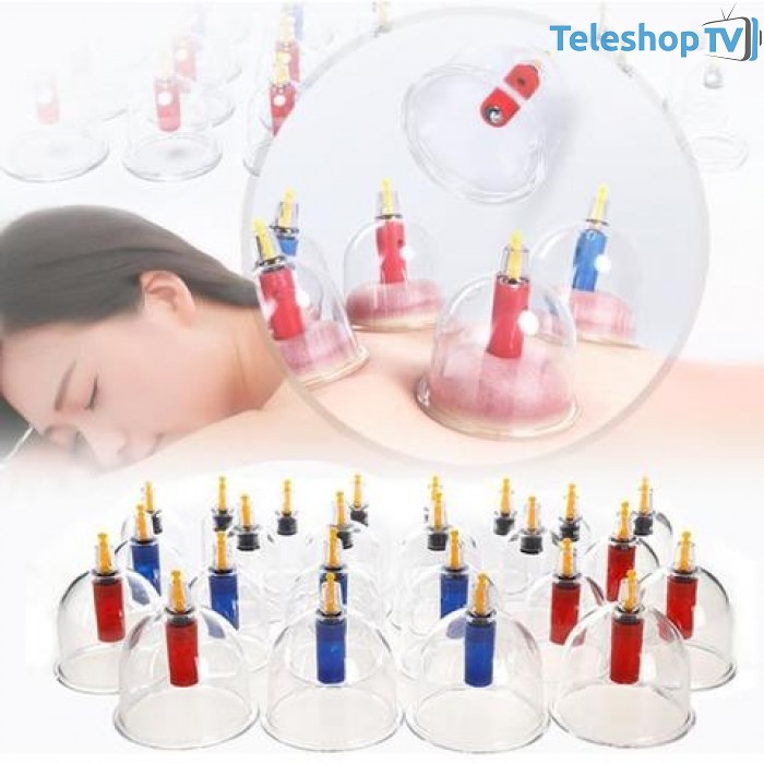 Set de 6 ventuze medicinale cu vacuum