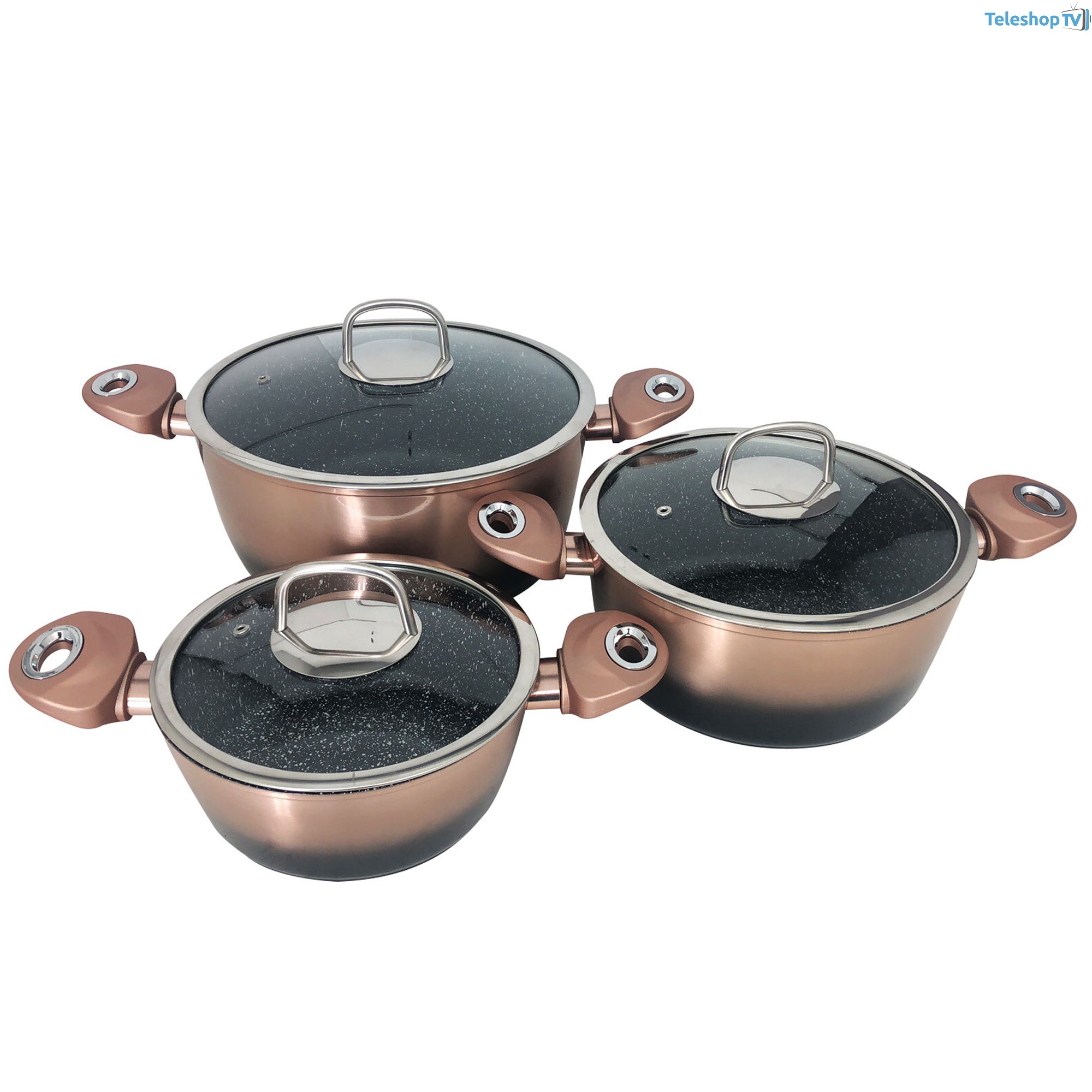 Set 6 piese oale marmurate Imperial Collection