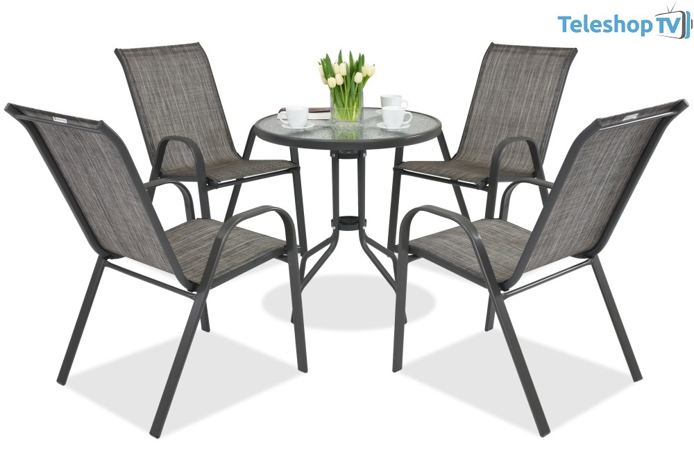 Set mobilier de gradina in 5 parti - 4 scaune si 1 masa. 