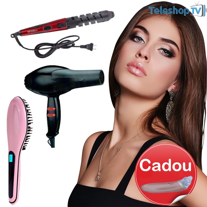 Pachet Promotional Coafura + Aparat pentru caratarea tenului cadou