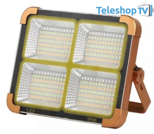 Proiector Led 500W/1000W, Incarcare cu Panou Solar 3 moduri lumina, Functie Stroboscop, Functie Power Bank
