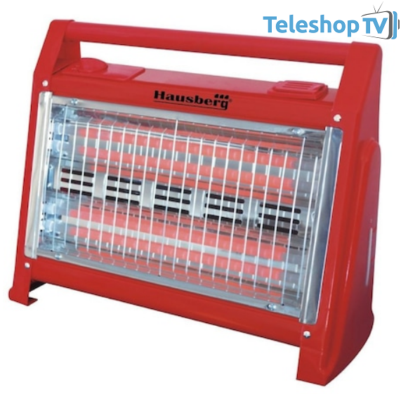 Radiator cu quartz Hausberg HB 8760, 1600 W, 2 nivele de putere, rezervor de apa pentru umidificator aer