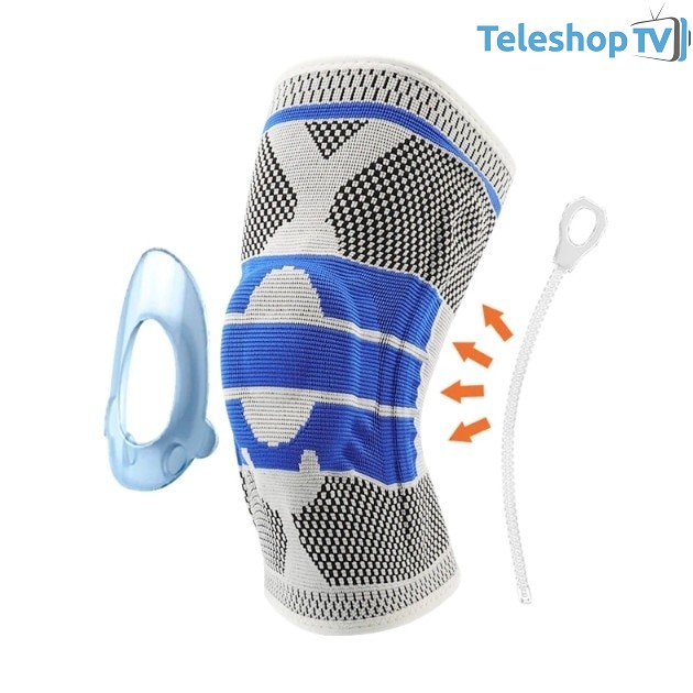 Genunchiera, pentru Genunchi si Activitati Sportive, din Material Respirabil, cu Arcuri Metalice, Pernita Silicon