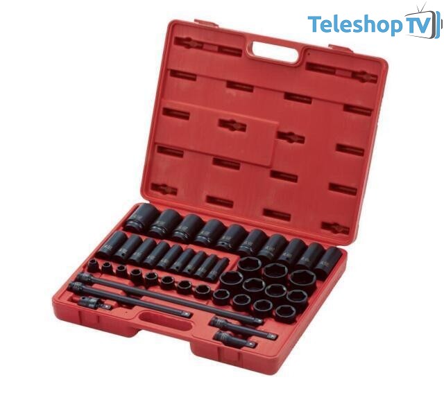 Trusa chei tubulare de impact 43 piese, 38mm, 78mm, 9-30mm, 1/2