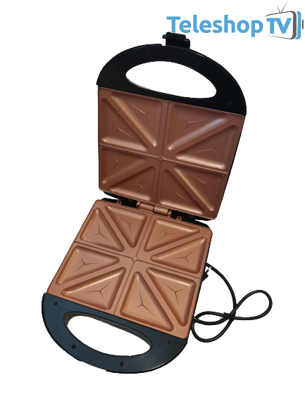 Sandwich maker Morley GH-C094, capacitate 4 sandwich-uri, putere 1500W, strat anti-aderent, indicator luminos