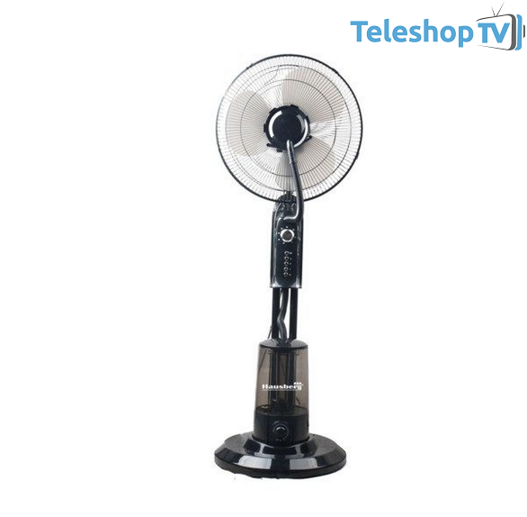 Ventilator cu pulverizare apa si 3 trepte de viteza Hausberg HB5600, Putere 90W, telecomanda