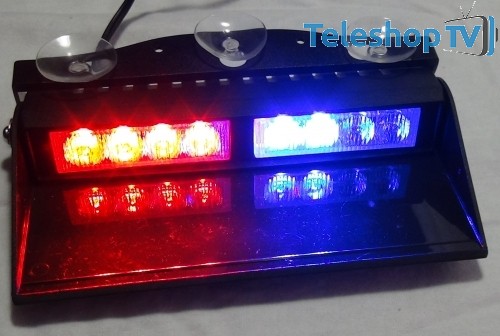 Stroboscop LED auto parbriz COB rosu albastru
