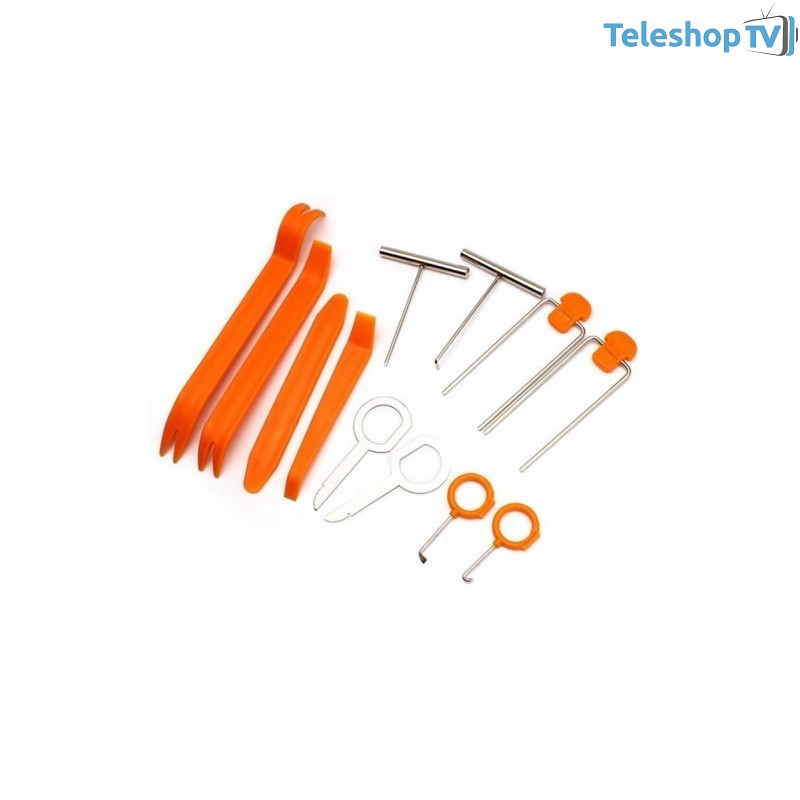 Trusa Auto, 12 ACCESORII Pentru Demontat Interior Auto, Panouri Usi Si Bord, Model Compact