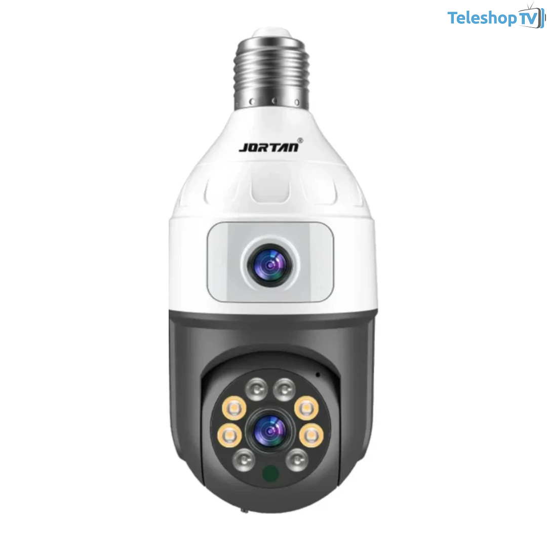 Camera Supraveghere Wi-Fi, Tip Bec E27, Dubla, 2MP+2MP, Rotire 360°, Interior/Exterior, Filmare Nocturna, Audio Bidirectional, Slot Card