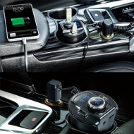 Modulator FM cu functie Bluetooth, Handsfree, Ecran LCD si suport pahar