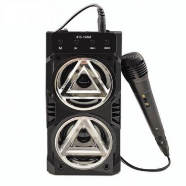Boxa Portabila Bluetooth, KTS, AUX, Slot SD, USB, Microfon cu Fir inclus